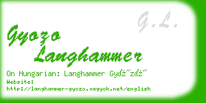 gyozo langhammer business card